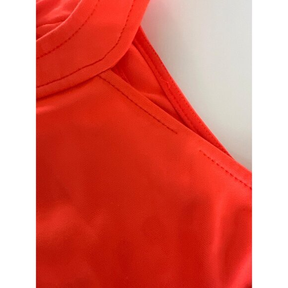 Glamazon Halter Neck Orange Bodysuit With Back Zipper Cutout S - Picture 6 of 9